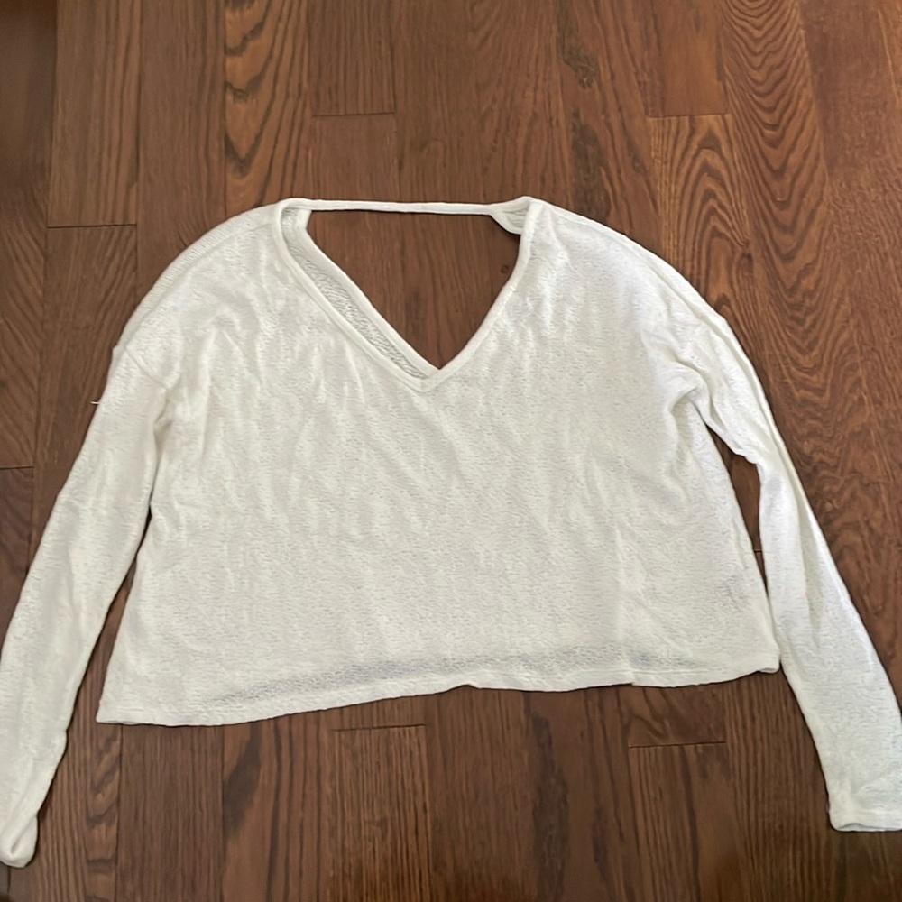 Garage knit sweater with open back